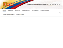 Tablet Screenshot of defensapublica.gob.ve